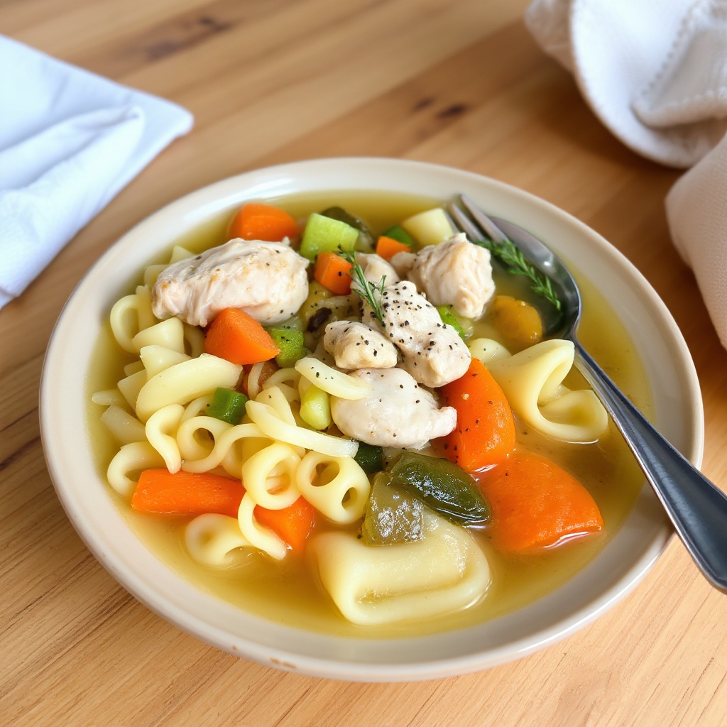 Zuppa di Pollo e Verdure in Pentola a Pressione