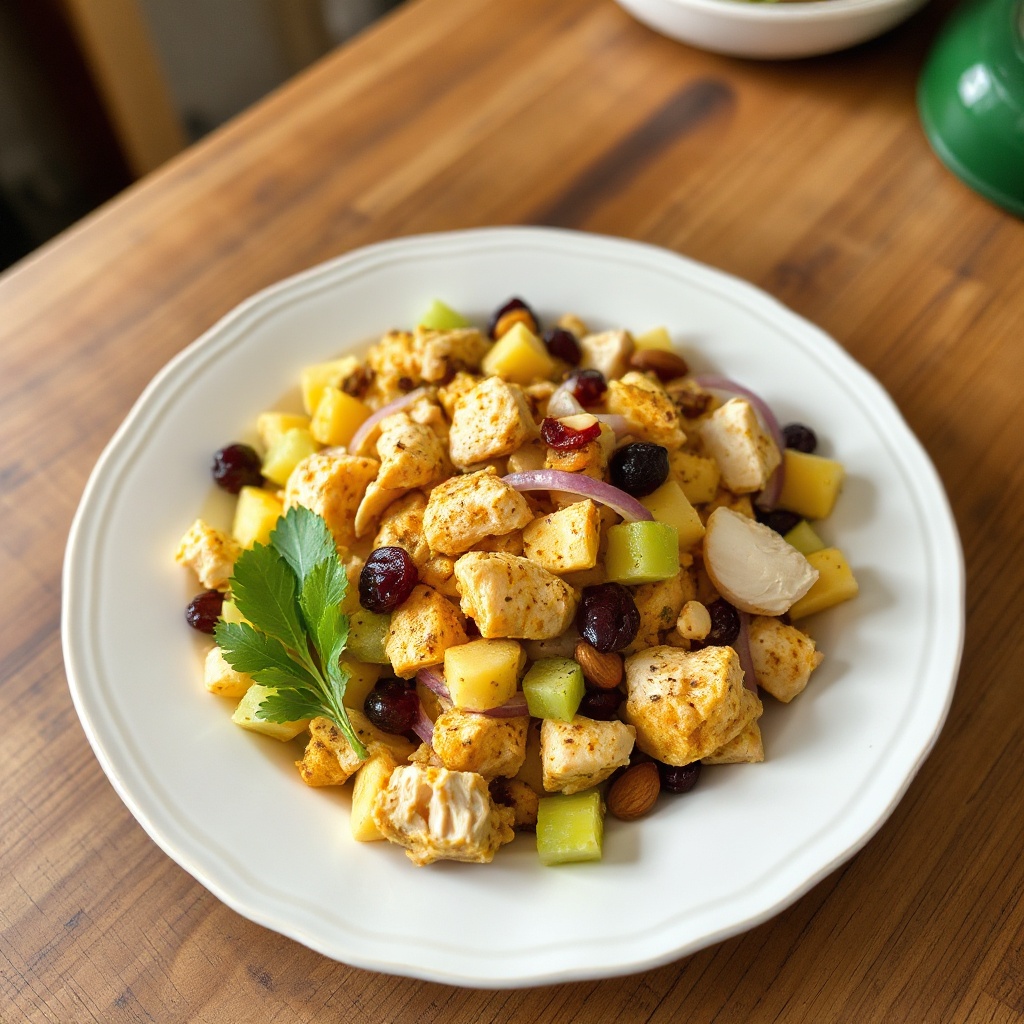 Insalata di Pollo al Curry Tropicale