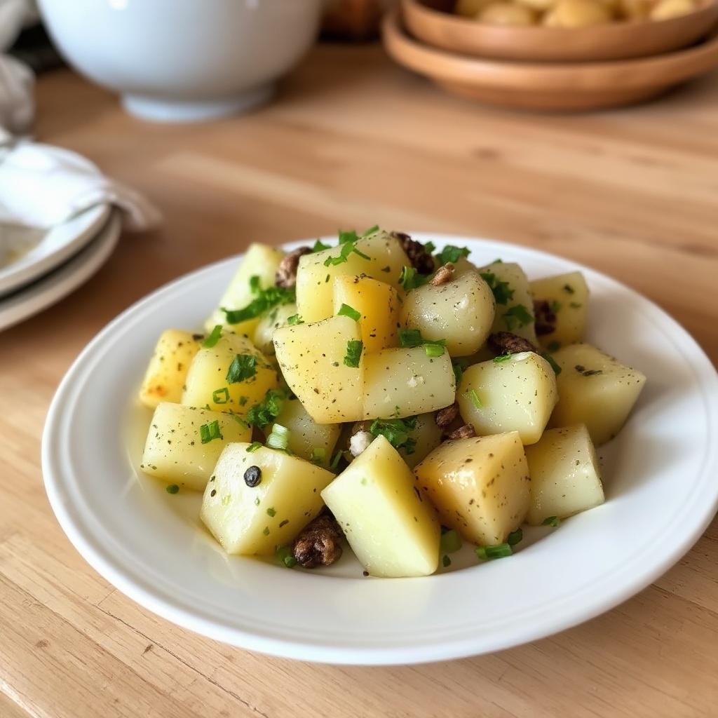 Kräuter-Kartoffelsalat mit Anchovisdressing