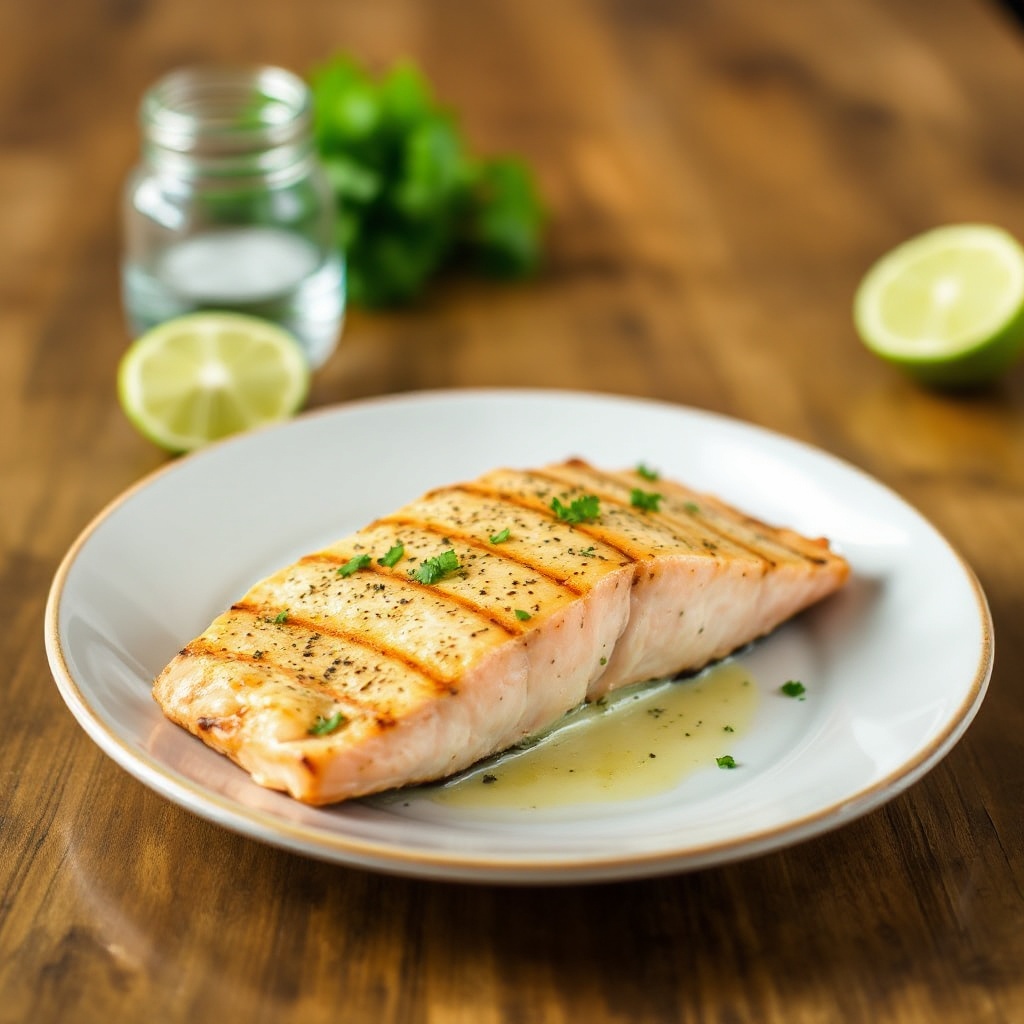 Würziger Gegrillter Lachs mit Limetten-Kräuterbutter