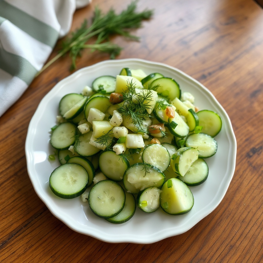 Erfrischender Dill-Gurkensalat