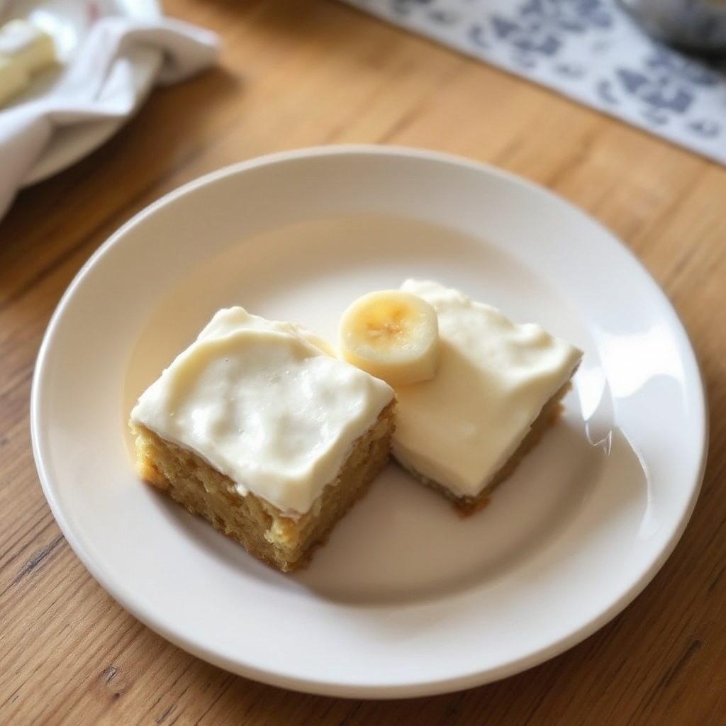 Banana Cake Squares with Cream Cheese Frosting