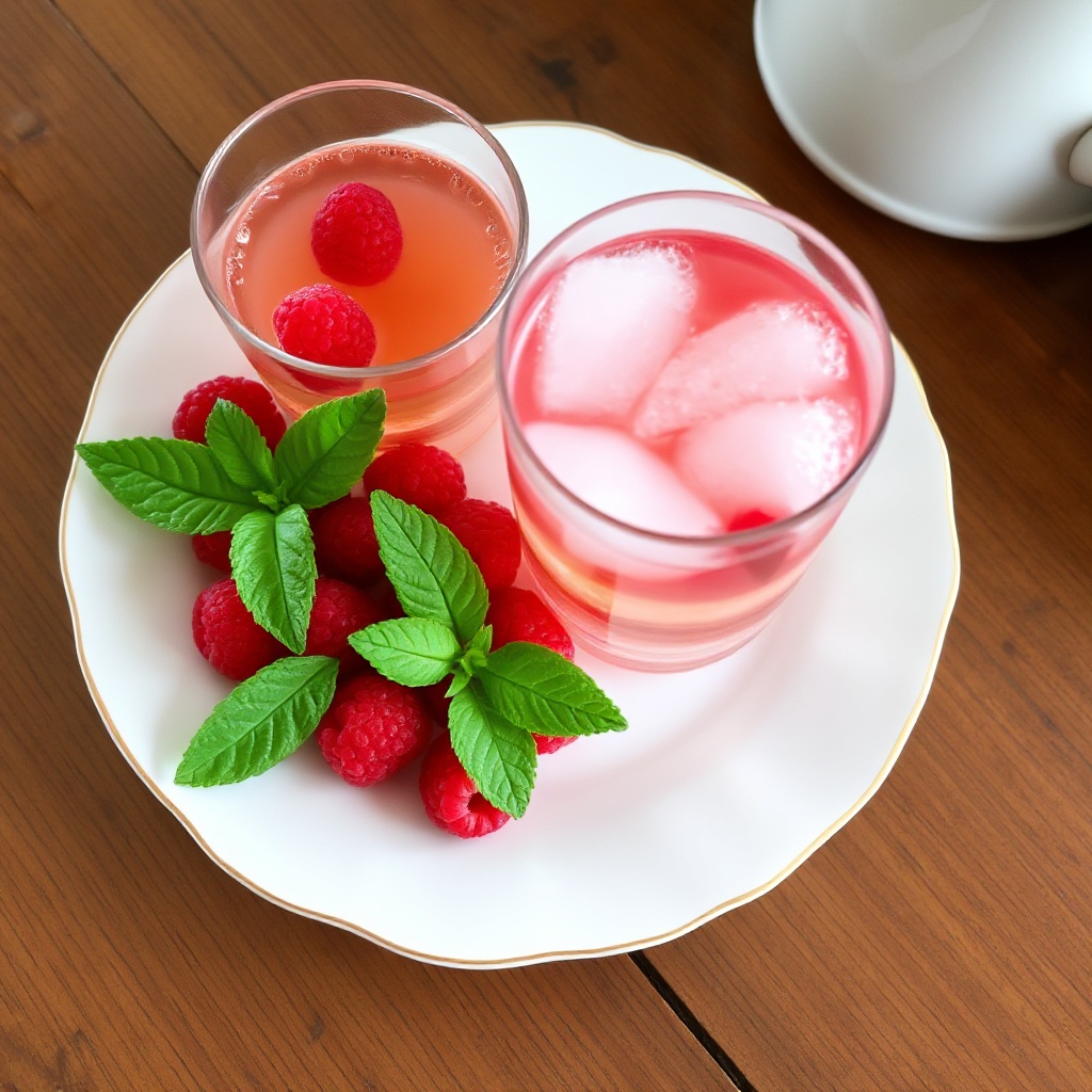 Refreshing Raspberry Mint Iced Tea