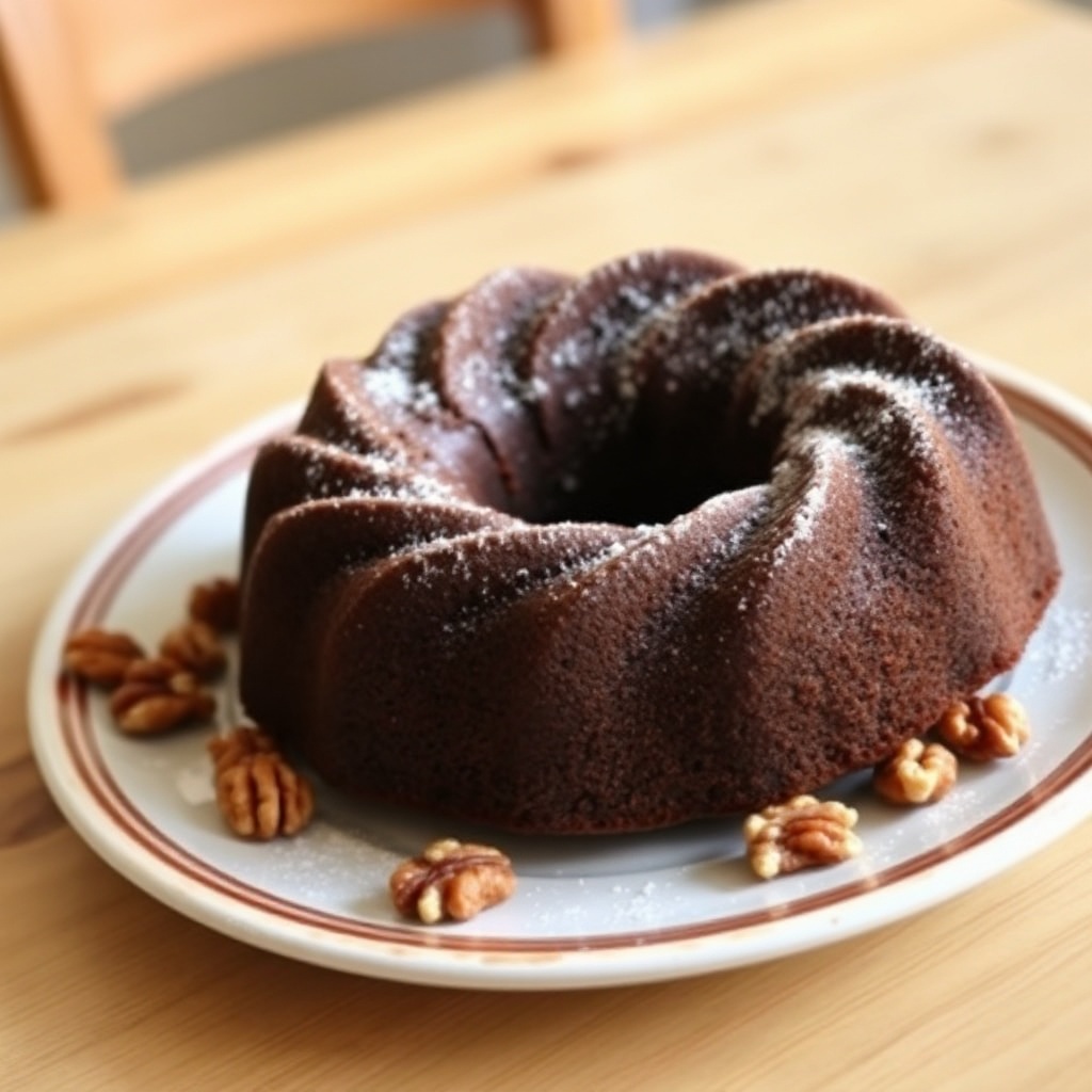 Decadent Chocolate Walnut Bundt Cake