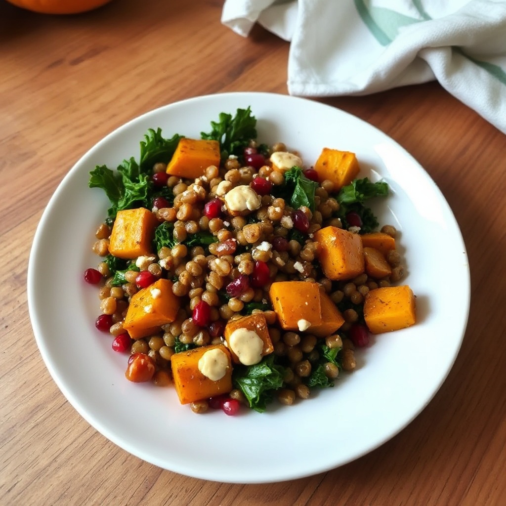 Roasted Pumpkin Kale Salad