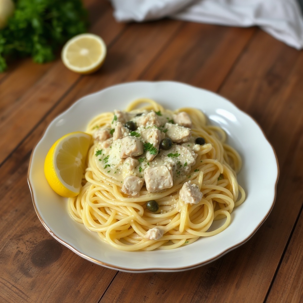 Pasta al Tonno Crema di Limone e Aglio