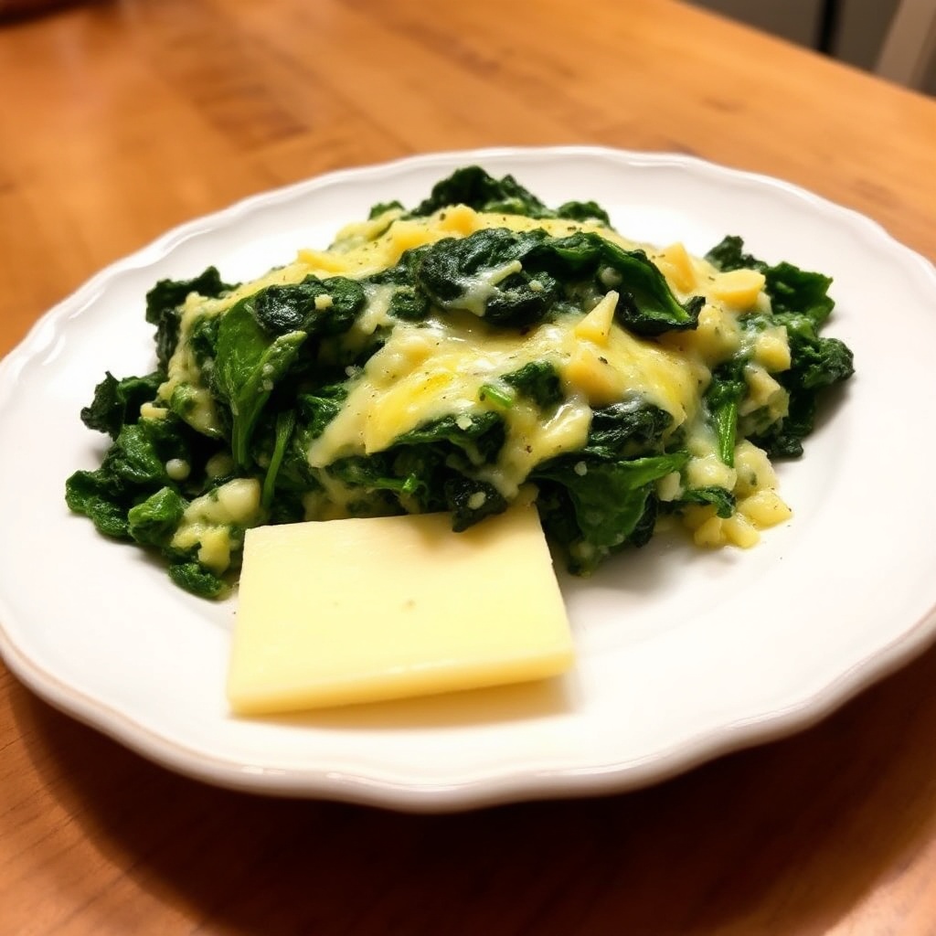 Käse-Knoblauch-Spinat-Auflauf