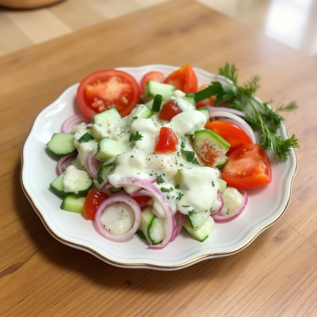Insalata Cremosa di Cetrioli del Giardino