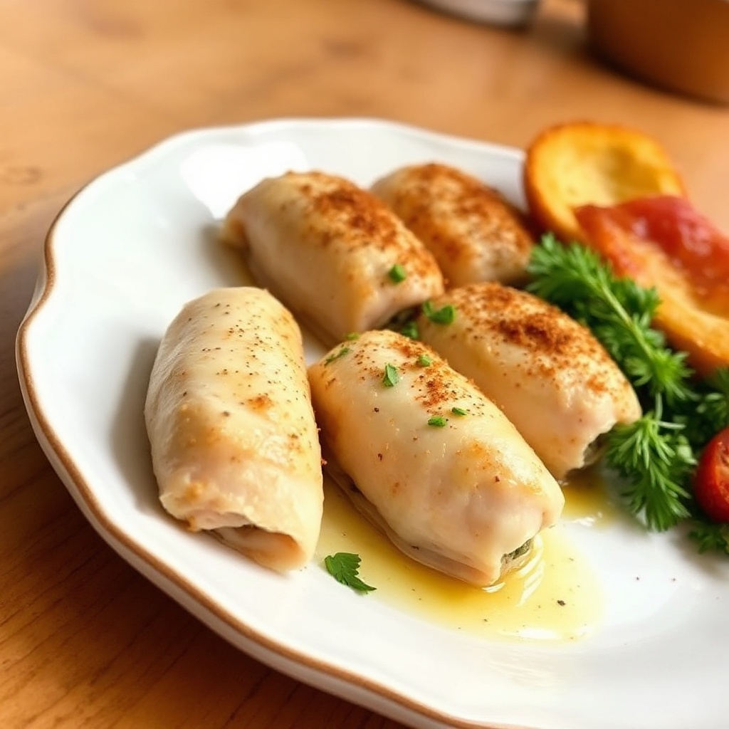 Involtini di Pollo Ripieni di Erbe al Forno