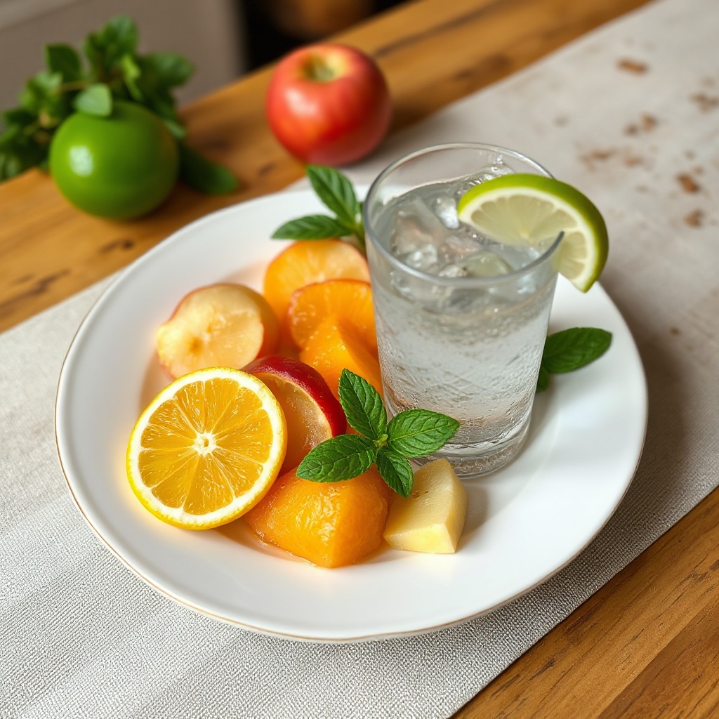 Fruchtiger Sprudel-Mocktail