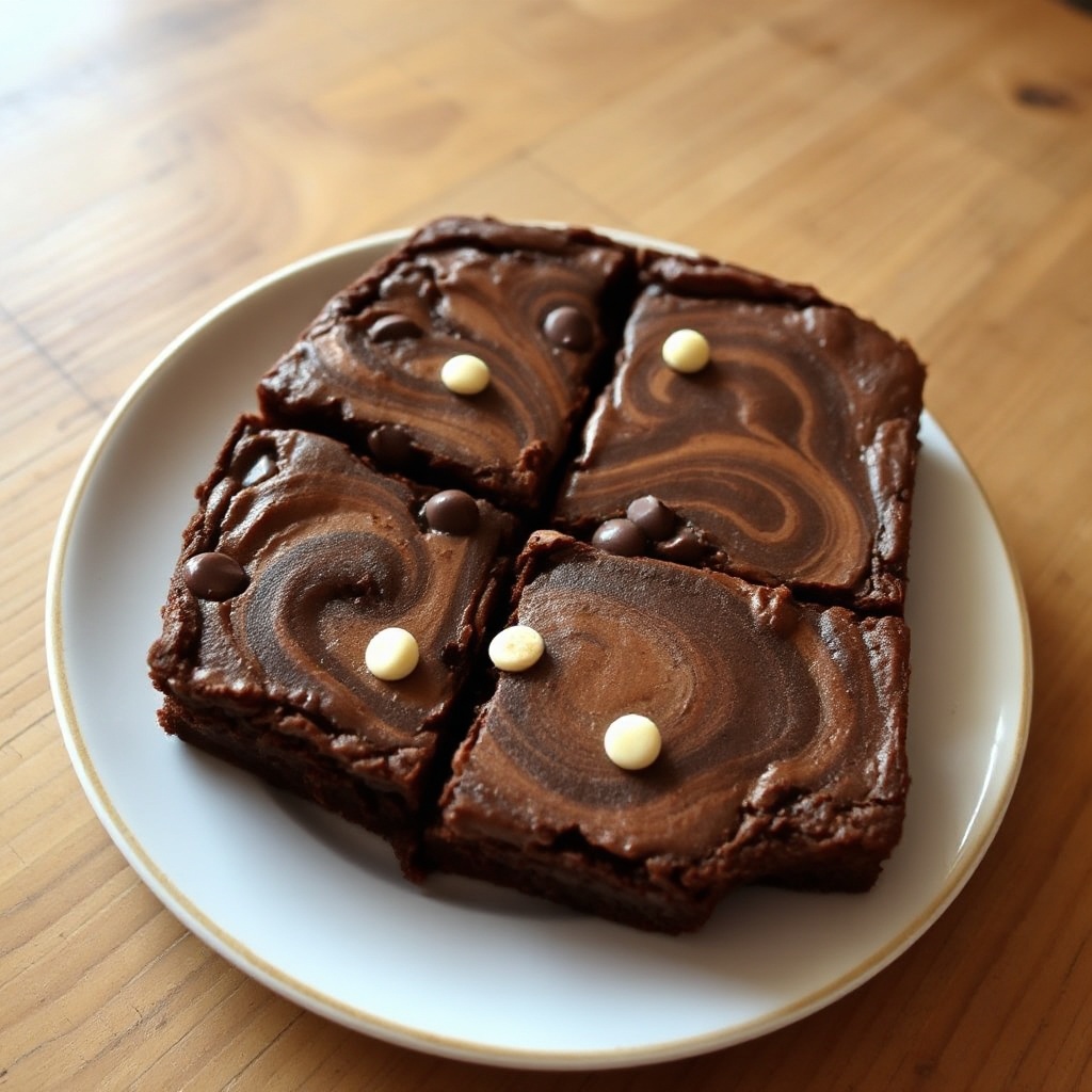 Mocha-Marmor-Brownies mit doppeltem Schokoladenswirl