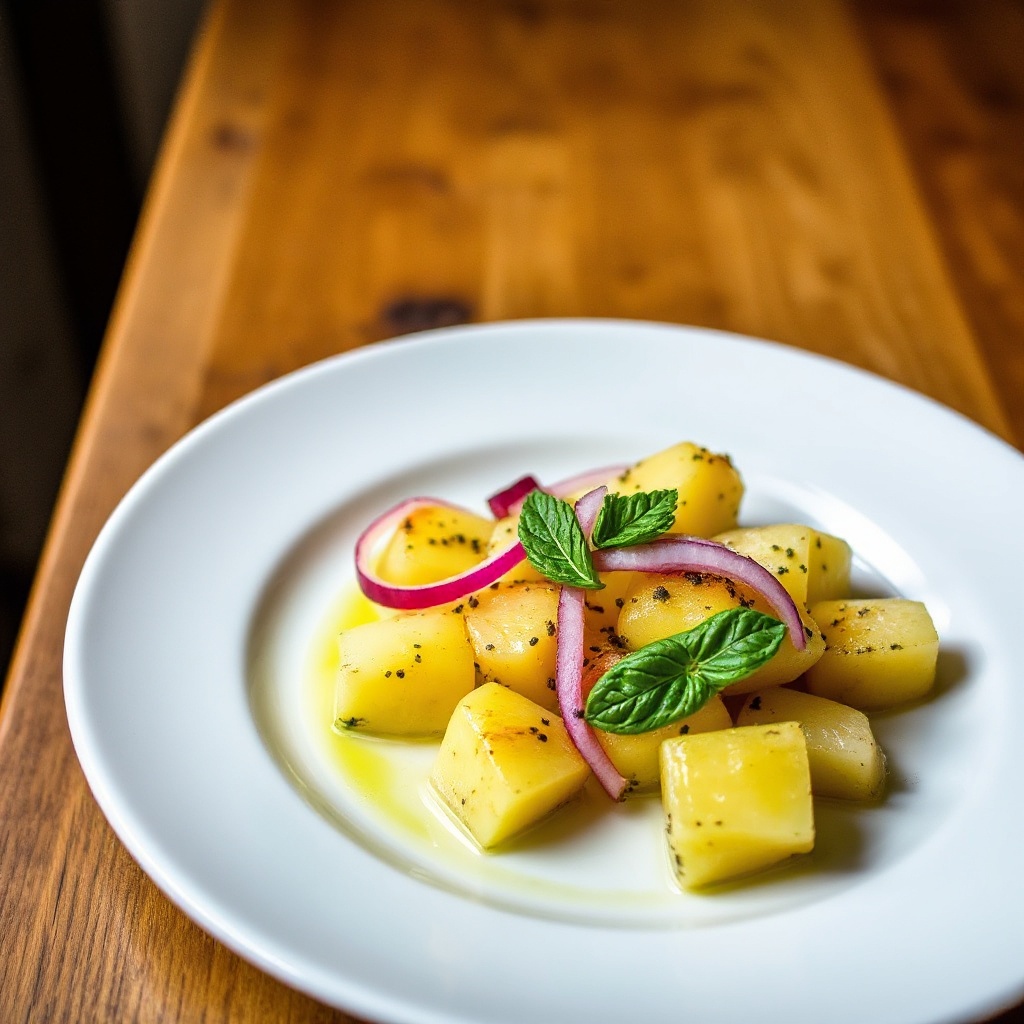Insalata Tropicale di Ananas Grigliato e Menta