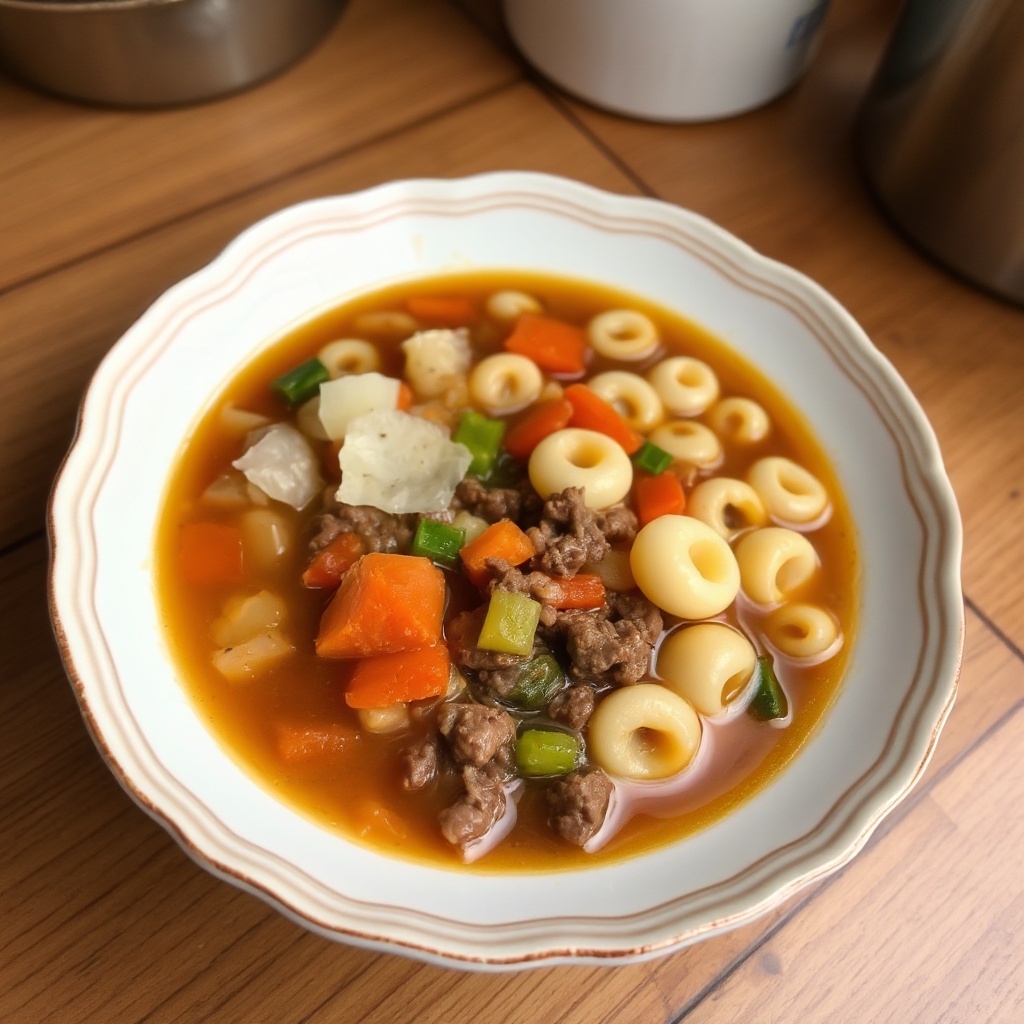 Herzhafte Hausgemachte Rindfleisch- und Gemüsesuppe