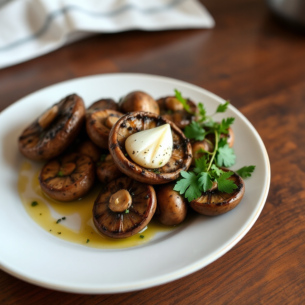 Gegrillte Knoblauch-Kräuter-Pilze