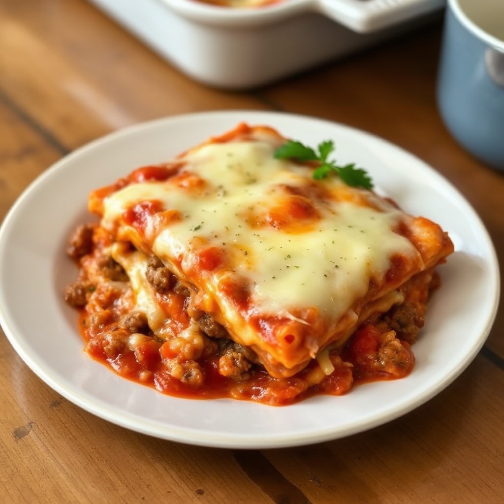 Klassischer Käse-Lasagne-Auflauf