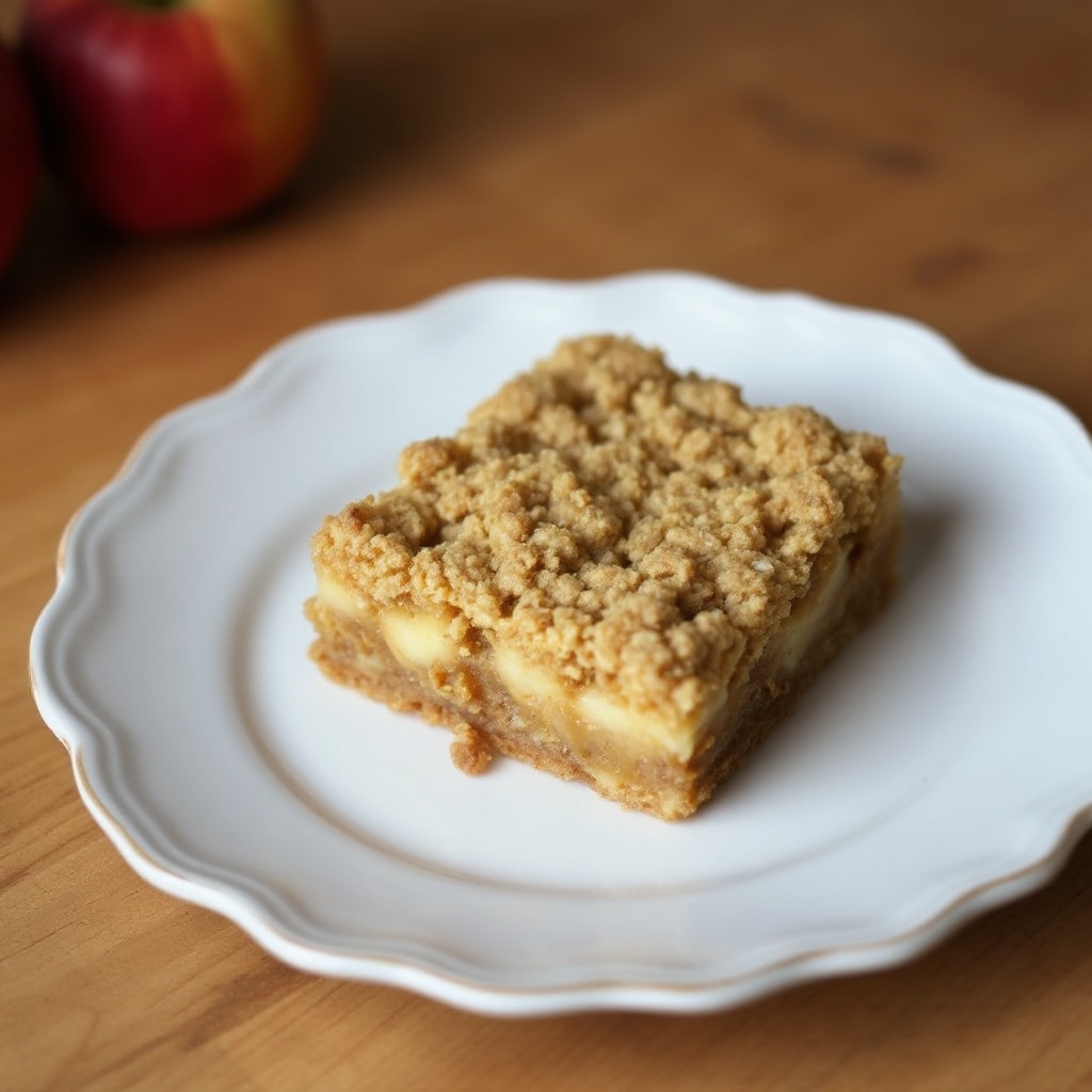 Rustikale Apfel-Crumble-Riegel