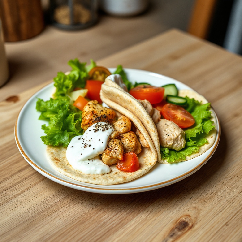 Mediterrane Hähnchen-Wraps