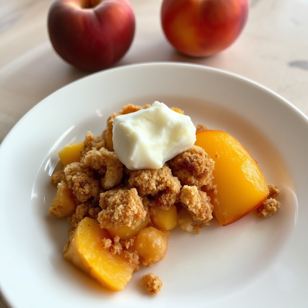 Peach and Almond Crumble