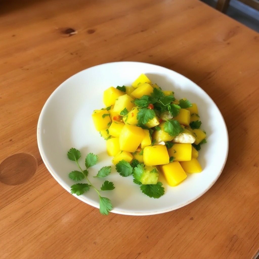 Würziger Mango-Kräutersalat