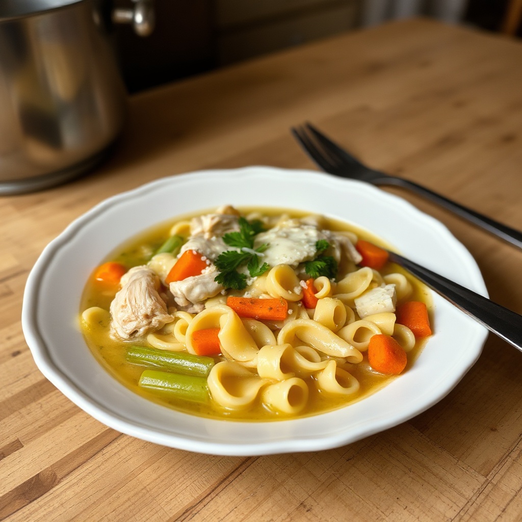 Wärmende Hühnernudelsuppe