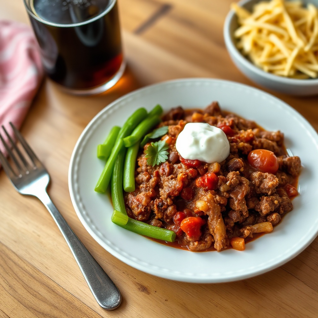 Herzhafter Hausgemachter Chili