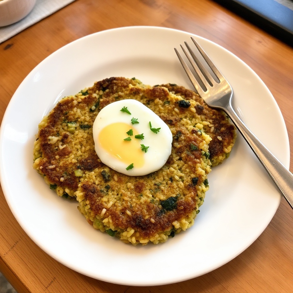 Herzhafte Zucchini-Reis-Puffer