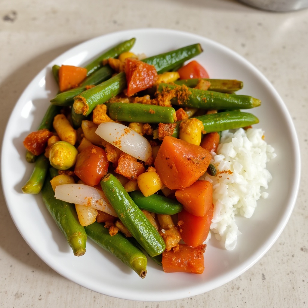 Delizia di Okra Speziata in Padella