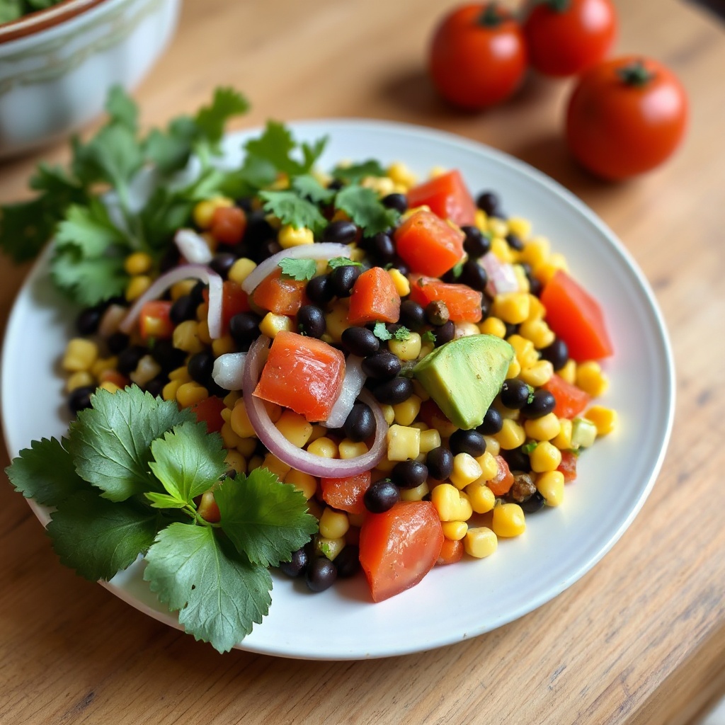 Würziger Schwarze-Bohnen-und-Mais-Fiesta-Salat