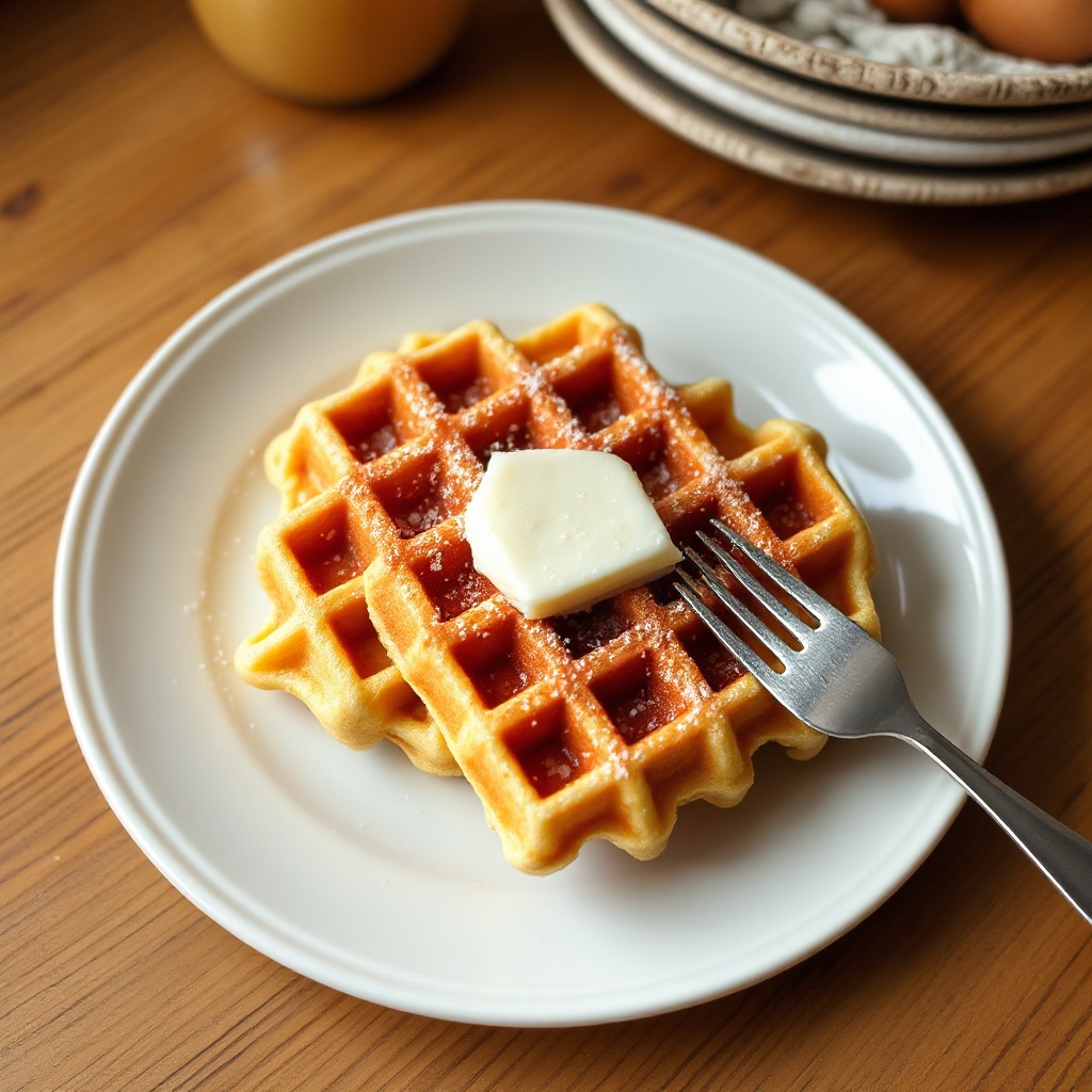 Goldene Buttermilch-Waffeln