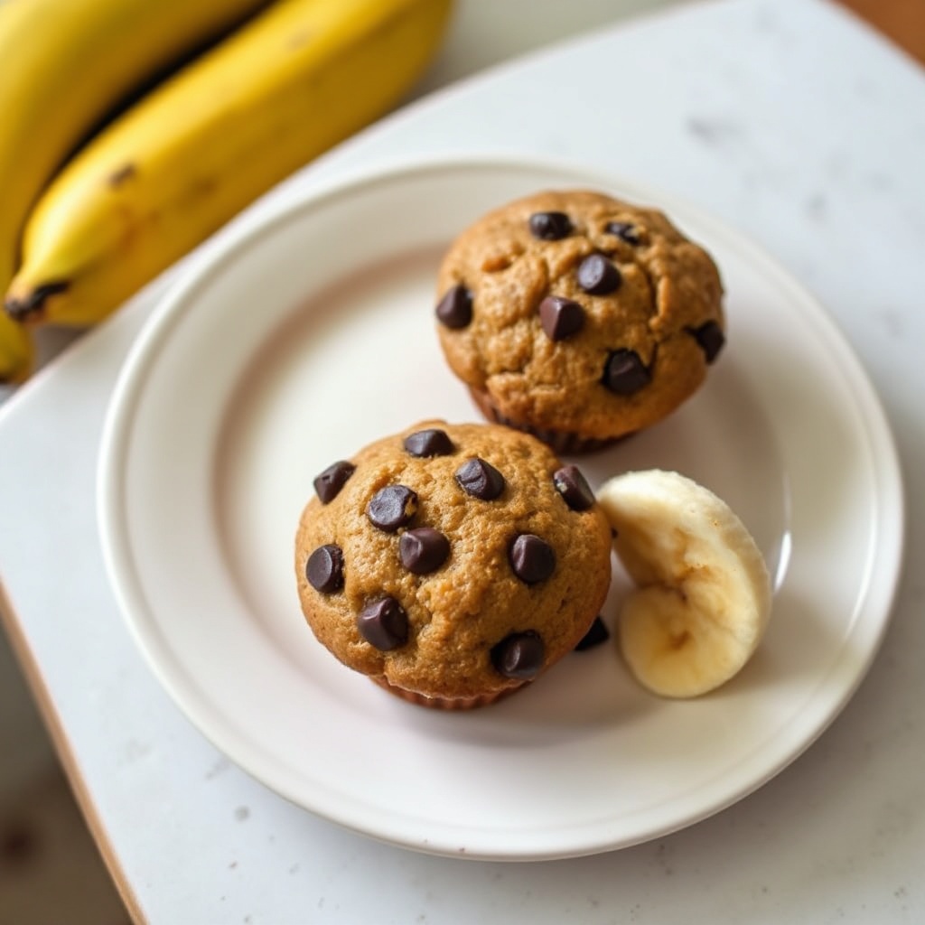 Vegan Banana Chocolate Chip Muffins