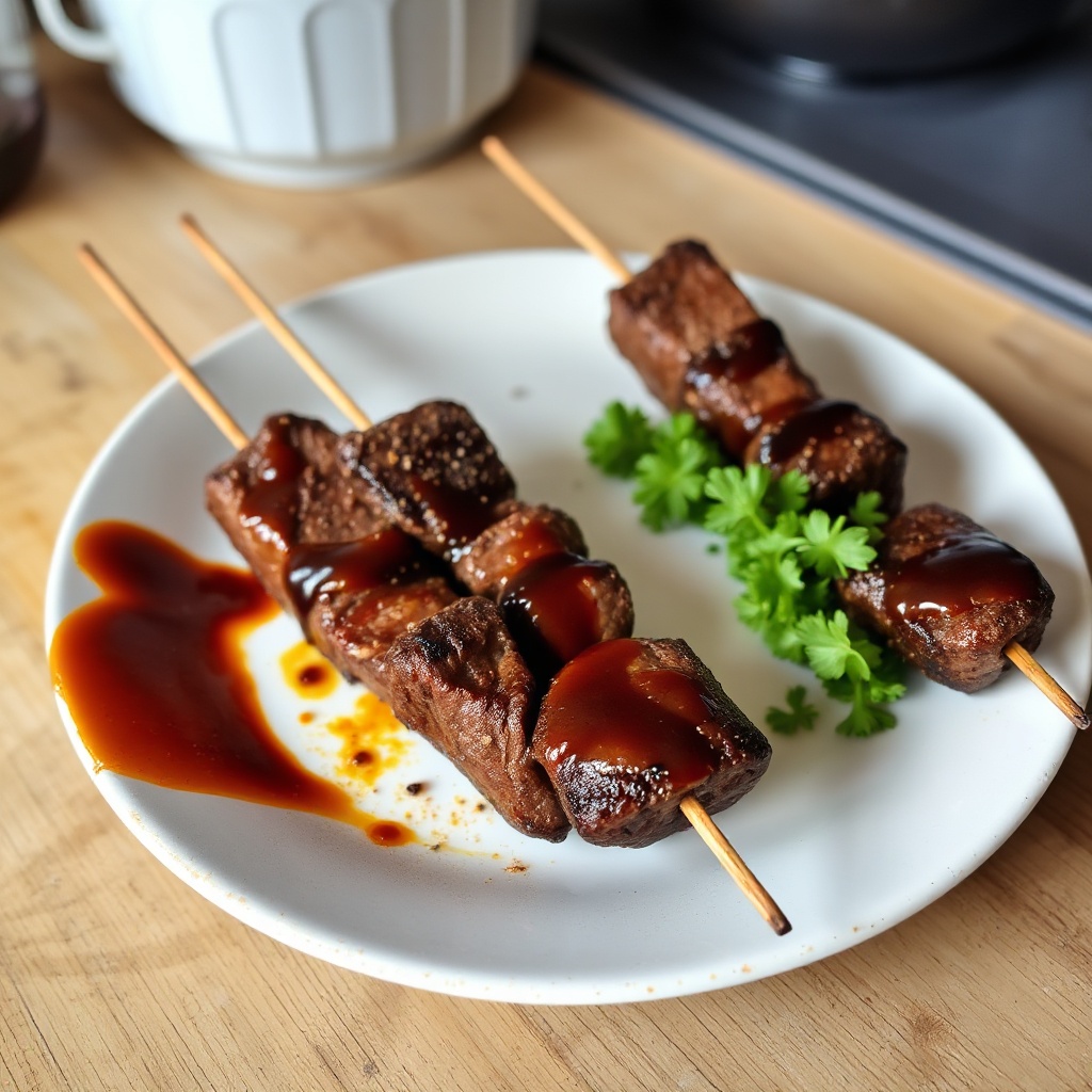 Grilled Glazed Beef Skewers
