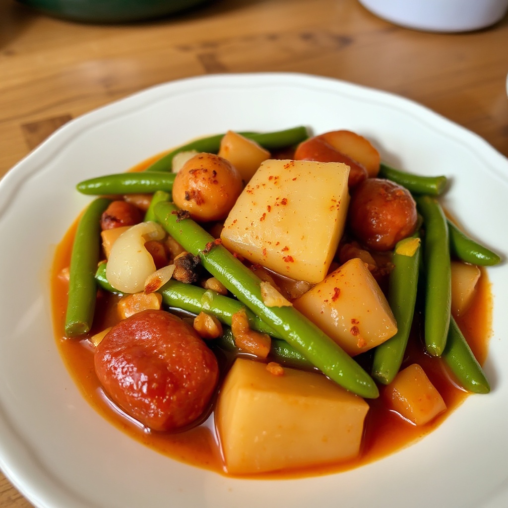 Savory Linguica and Green Bean Stew
