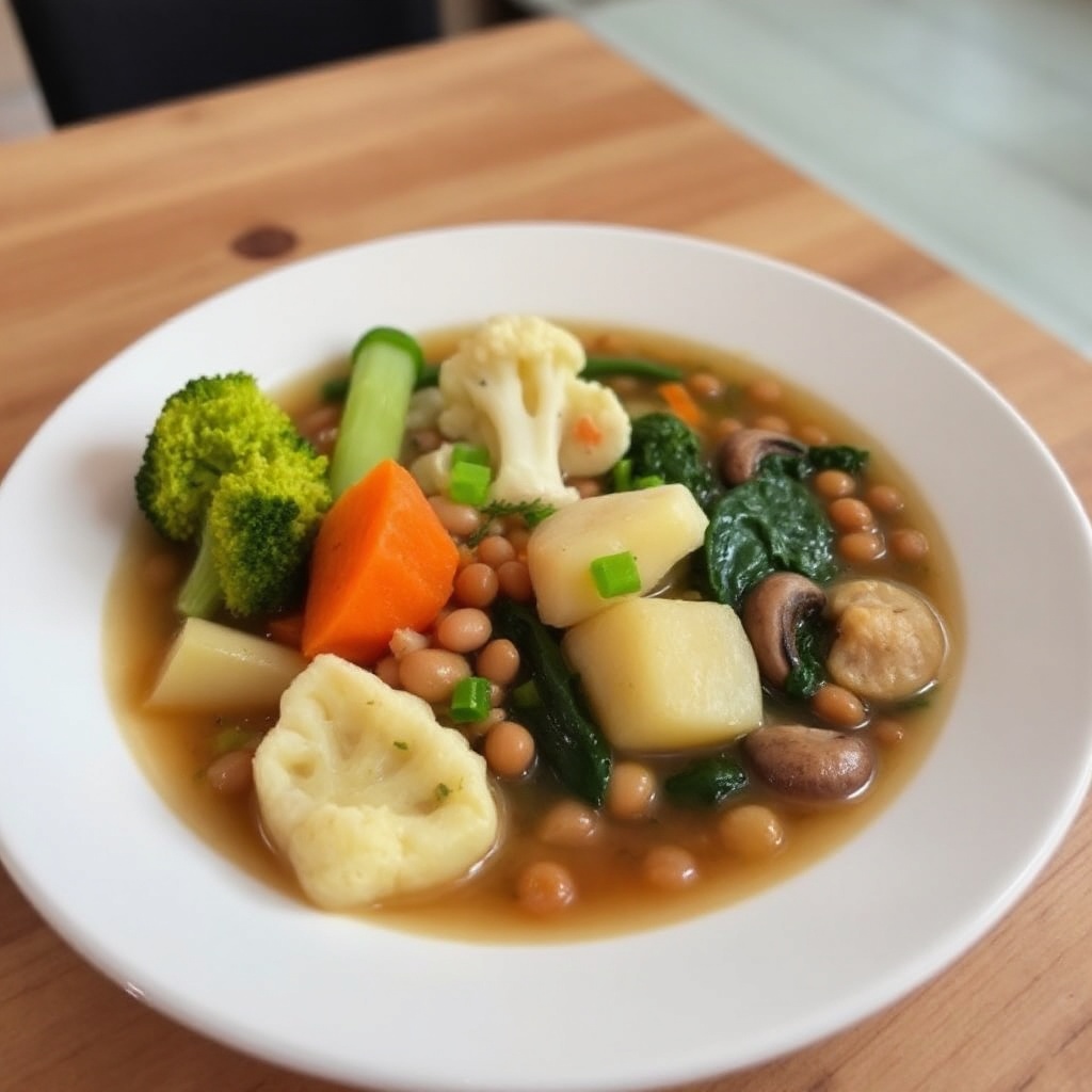 Vegane Komfort-Gemüsesuppe