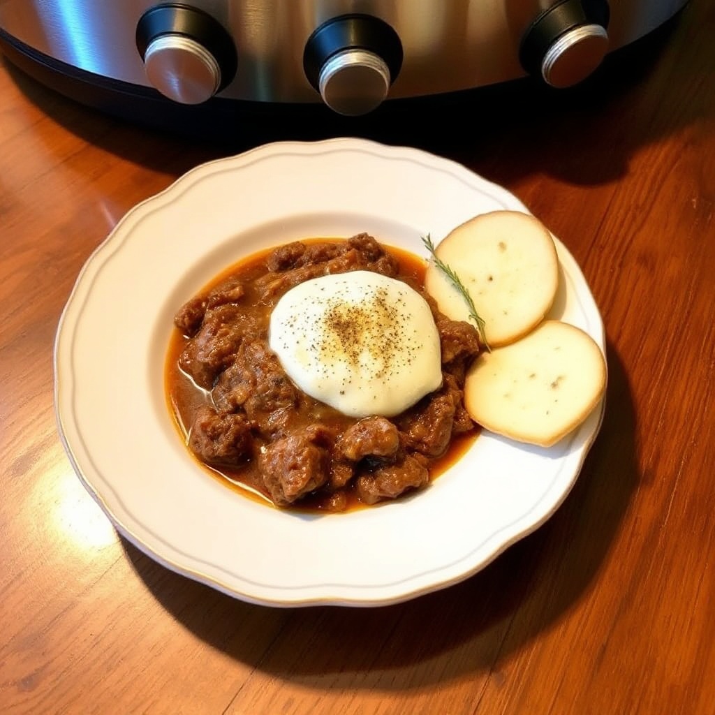 Langsame Koch Savory Beef Dip