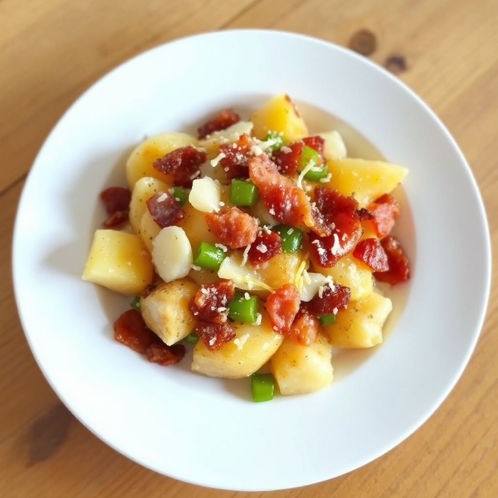 Käse-Bacon-Kartoffel-Pfanne