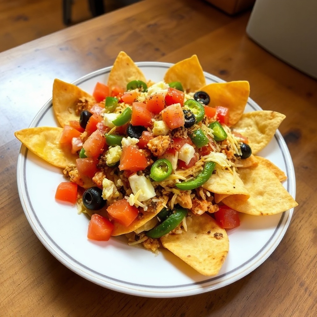 Würzige Gemüse-Nachos mit hausgemachten Chips