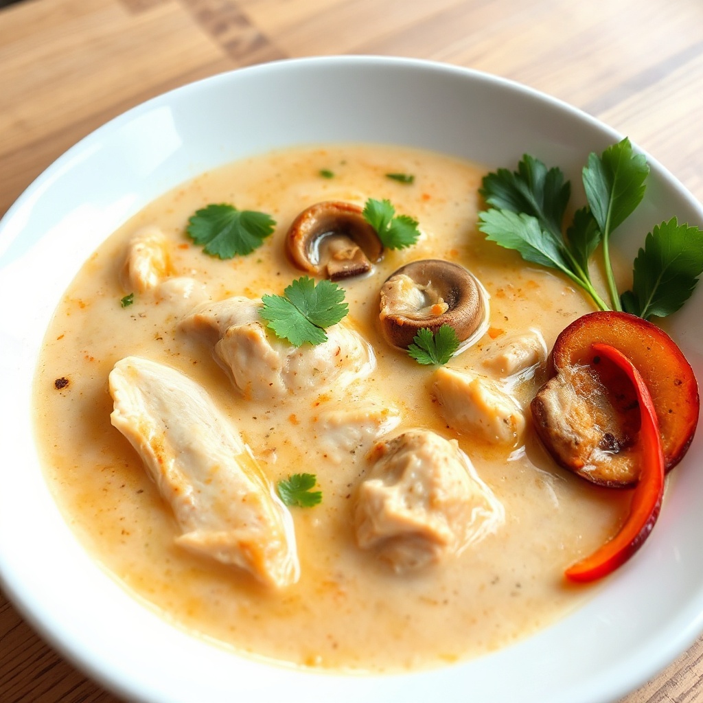 Zuppa di Pollo al Cocco Thai Cremosa