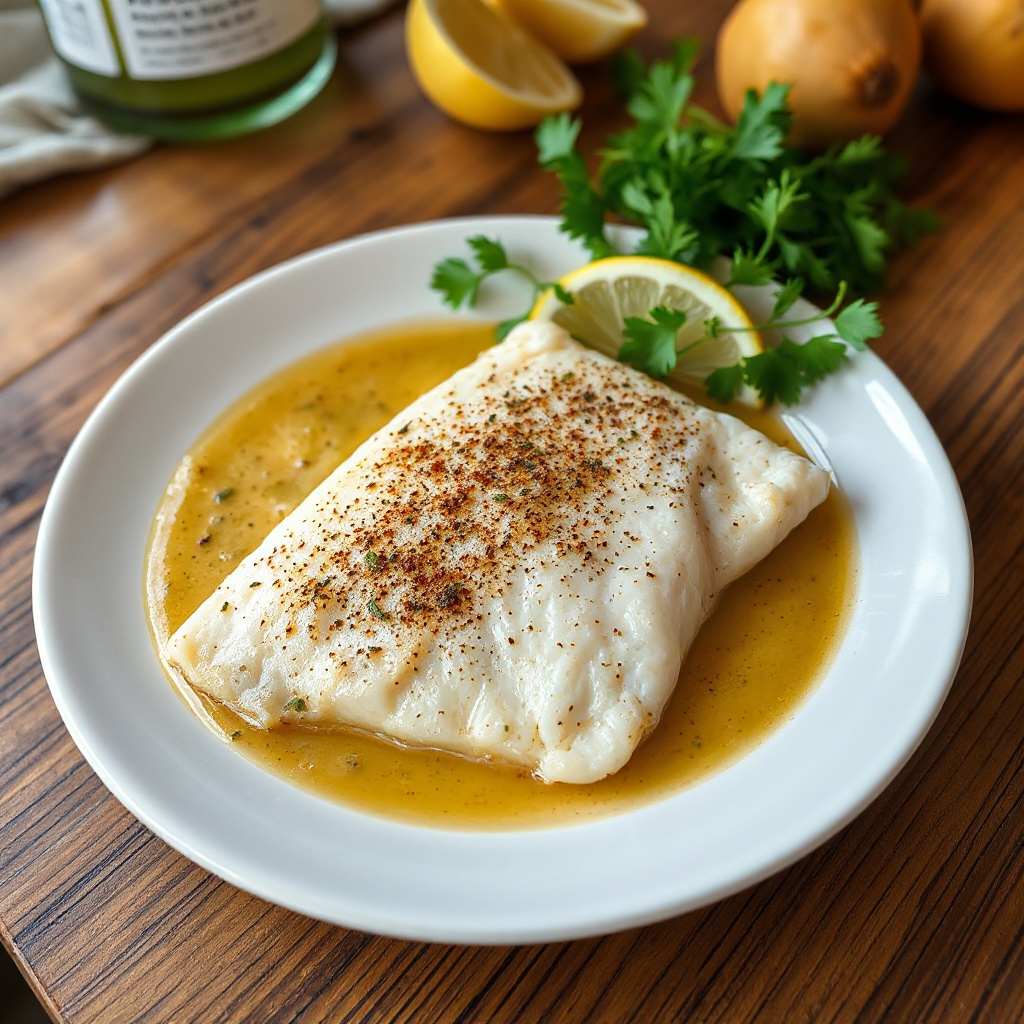 Tilapia in Knoblauch-Kräuter-Buttersoße