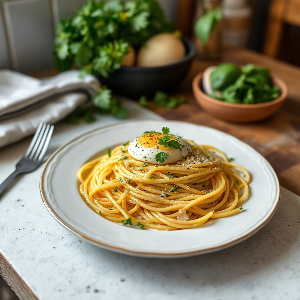 Herbed Egg Pasta Delight
