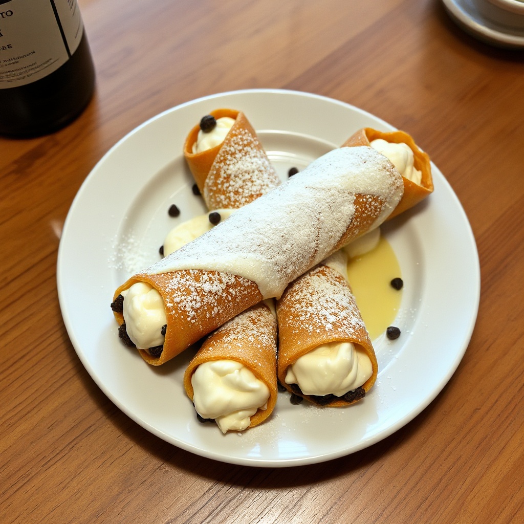 Amaretto Cream Cannoli