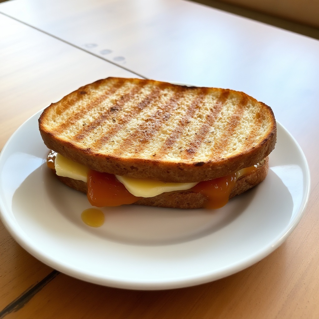 Aprikosen- und Brie-Toast