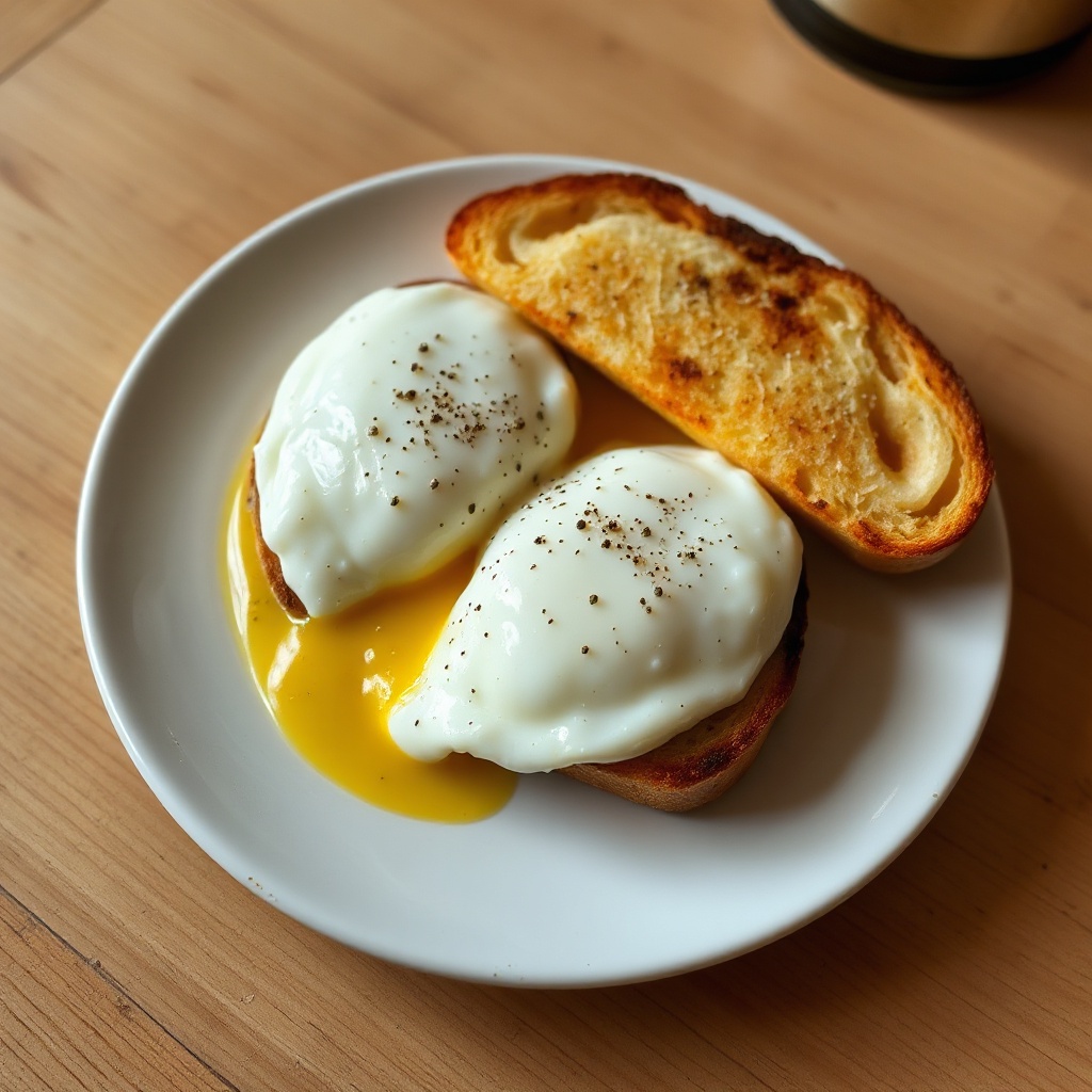 Savory Poached Eggs with Parmesan Toast