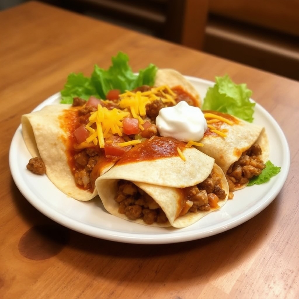 Wrap di Enchilada di Manzo e Formaggio
