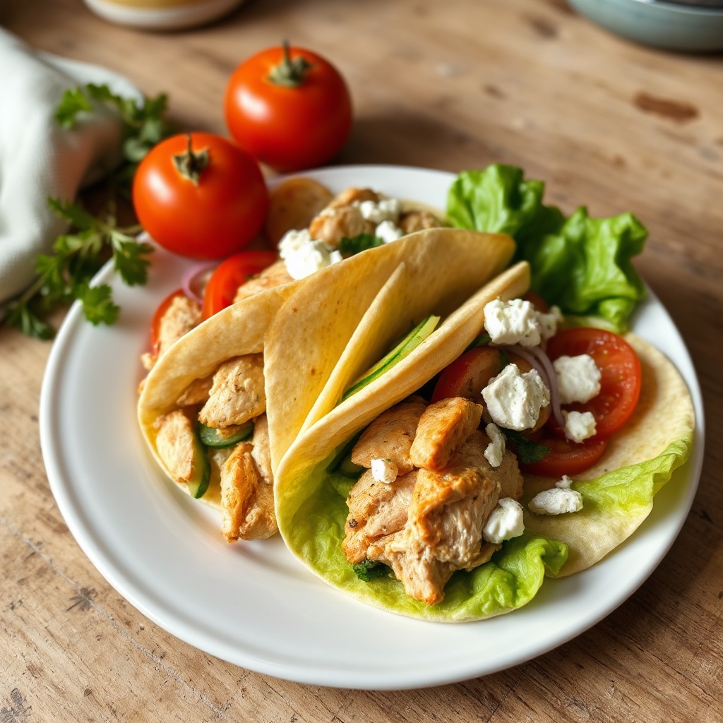 Wraps di Pollo Mediterranei