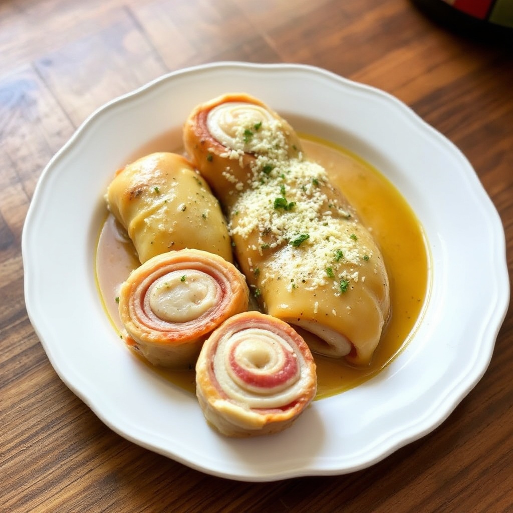 Slow Cooker Chicken Cordon Bleu Rolls