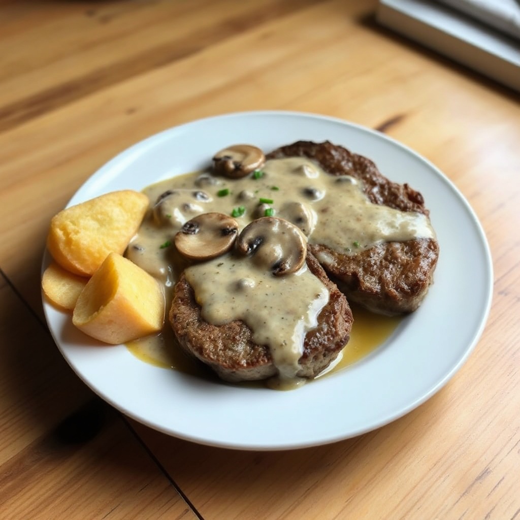 Beef Steaks with Creamy Mushroom Sauce