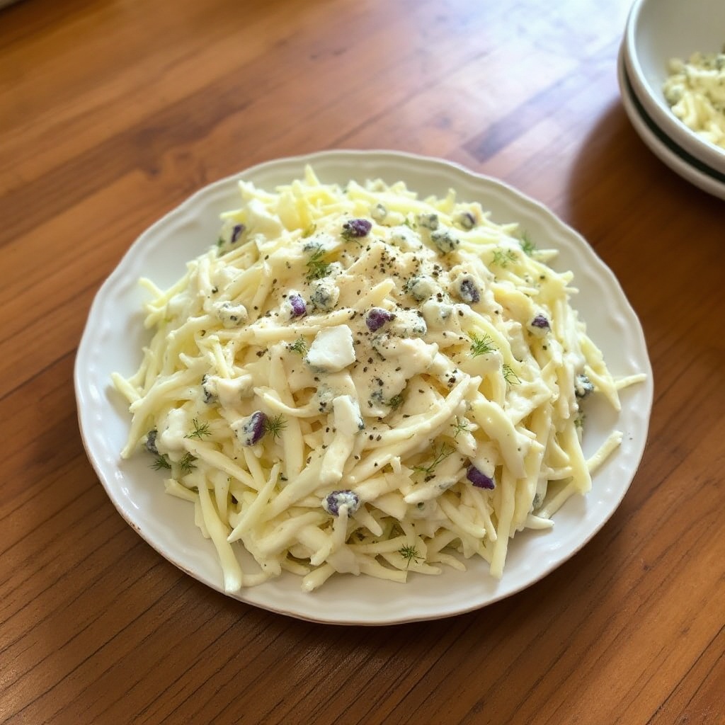 Insalata di Cavolo Cremosa con Formaggio Blu