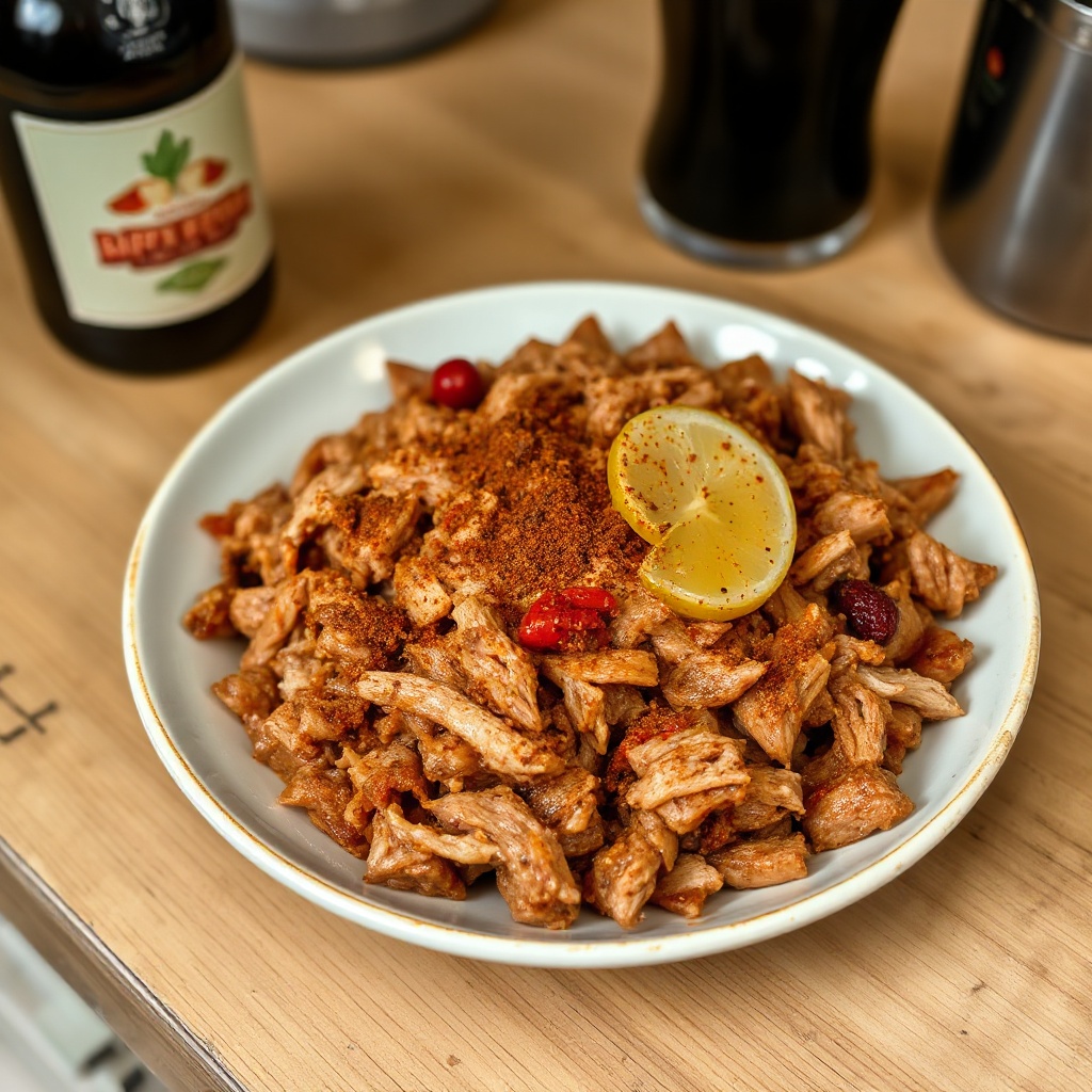 Langsam gegartes gewürztes Pulled Pork