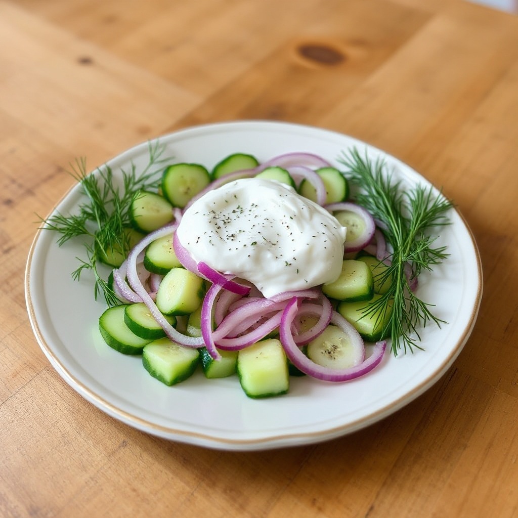 Erfrischender Dill-Gurken-Salat
