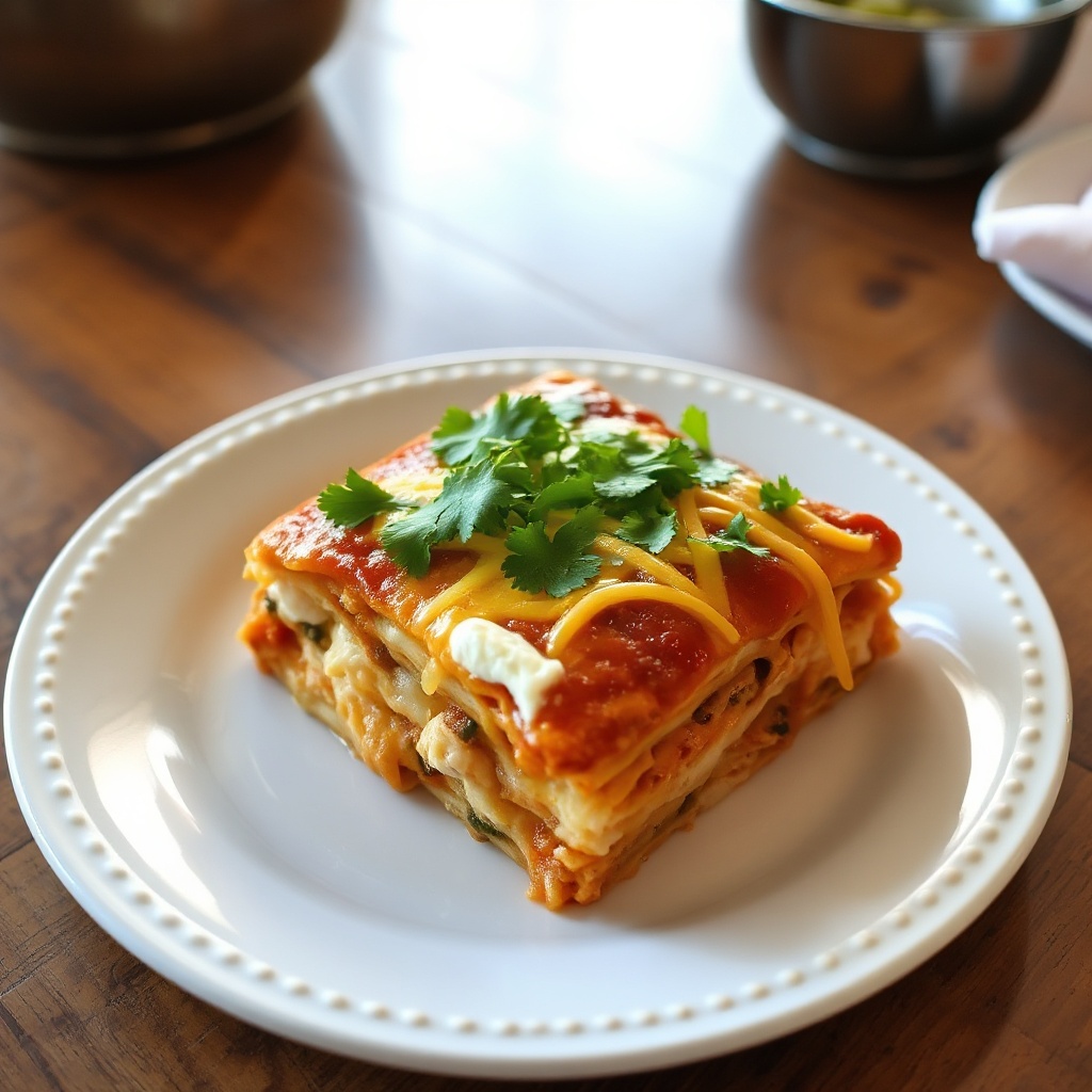 Layered Mexican Chicken Casserole
